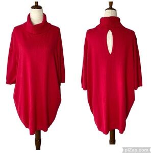 NWT LANE BRYANT Turtleneck Keyhole Short Sleeve Sweater